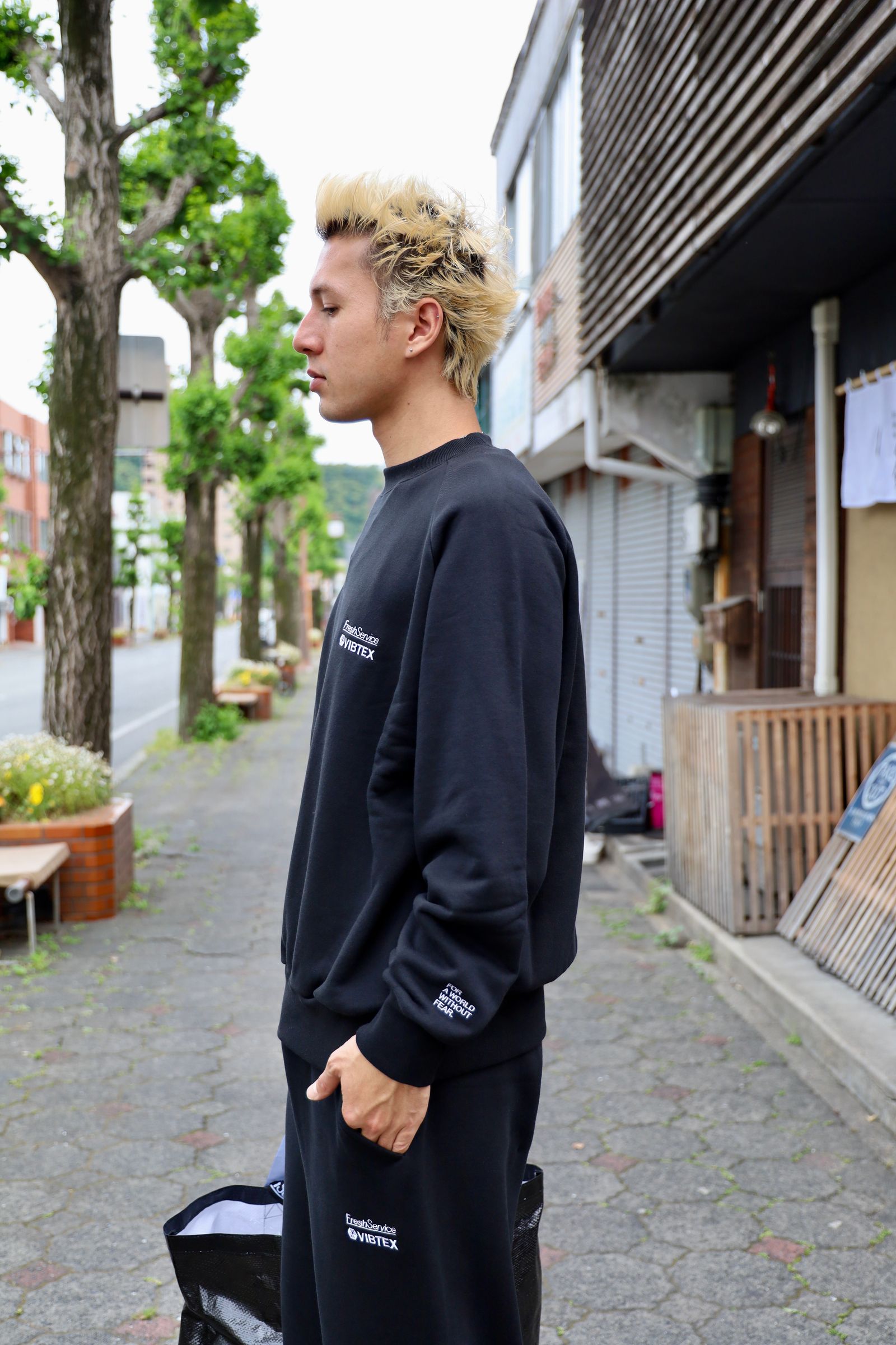 FreshService VIBTEX for FreshService SWEAT CREW NECK PULLOVER (BLACK) 5月31日(土)新作発売！