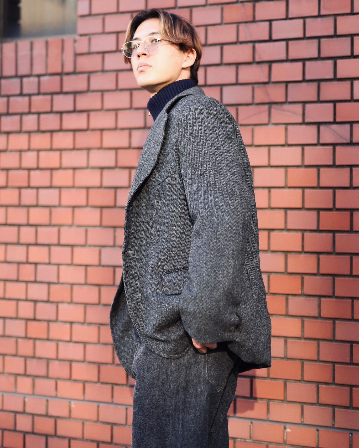 アプレッセ23AW Cashmere Aran Half Zip Sweater(23AAP-03-03K)NAVY☆10月21日(土)発売！