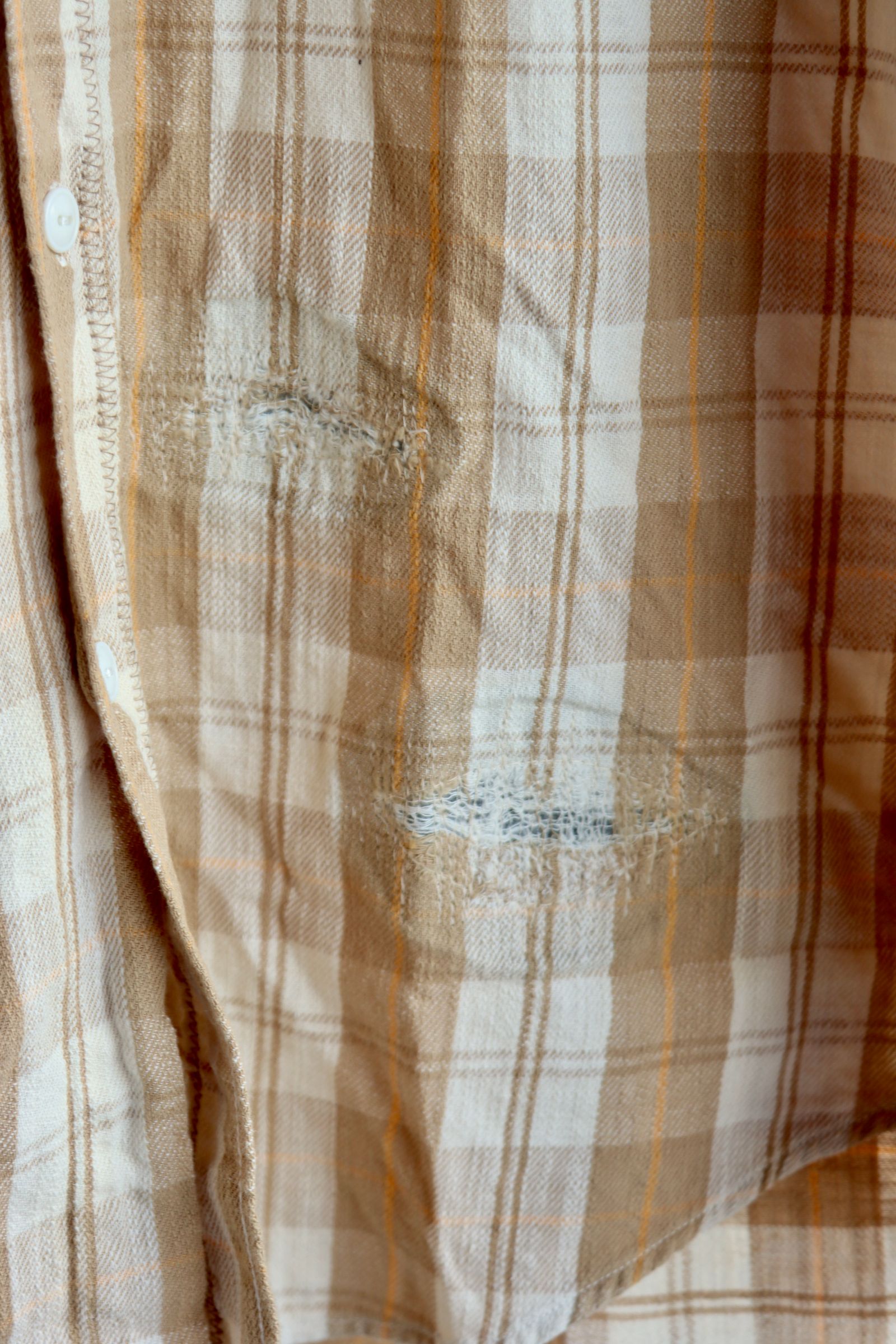 BOW WOW バウワウ  ELIMINATORS S/S FLANNEL SHIRT(BW251-ESFS)BEIGE AGING