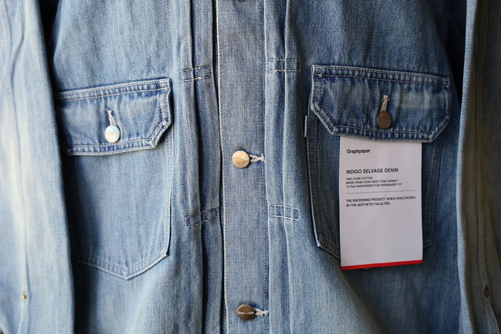 グラフペーパー Selvage Denim Jacket(GU253-20054LB)INDIGO_LIGHT FADE