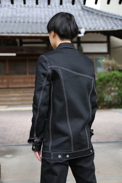 sulvam Mens slim denim jacket & Mens boots cut denim pants style 2020.12.19.