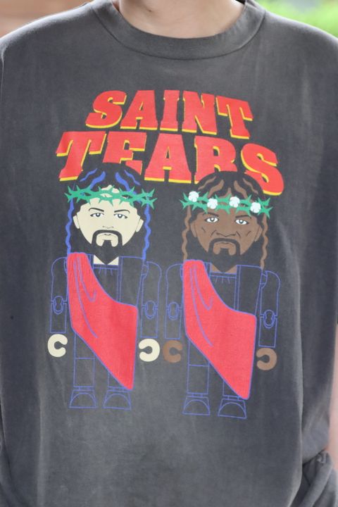 ©SAINT M×××××× DENIM TEARS PURPLELP F TEE style.2022.4.26