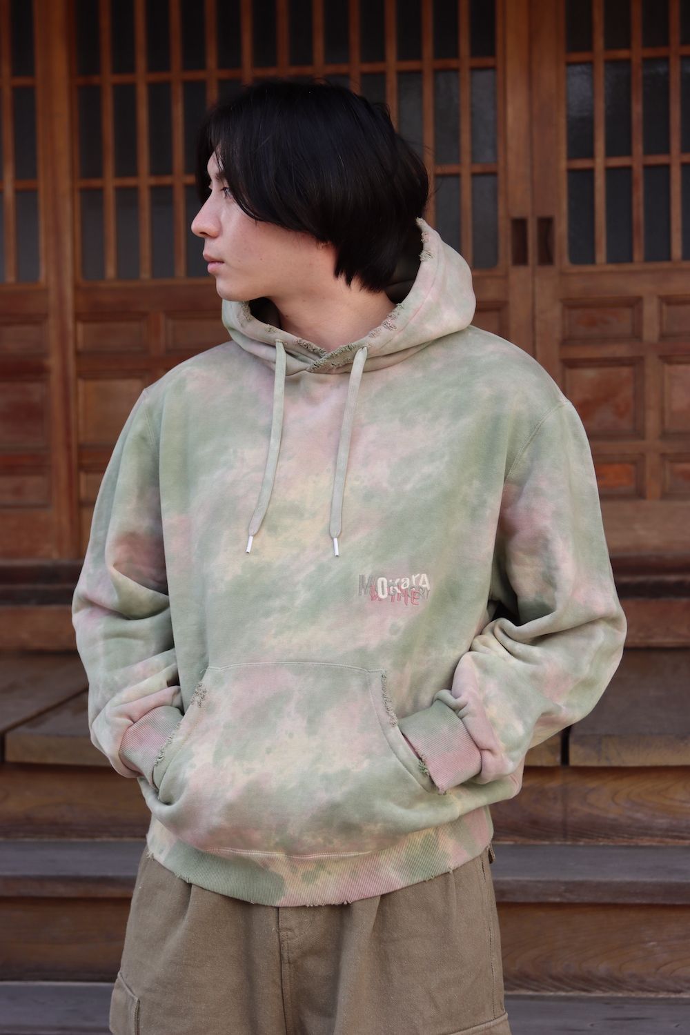 doublet WASTE VEGETABLE DYED HOODIE(22SS28CS209) style.2022.1.15.