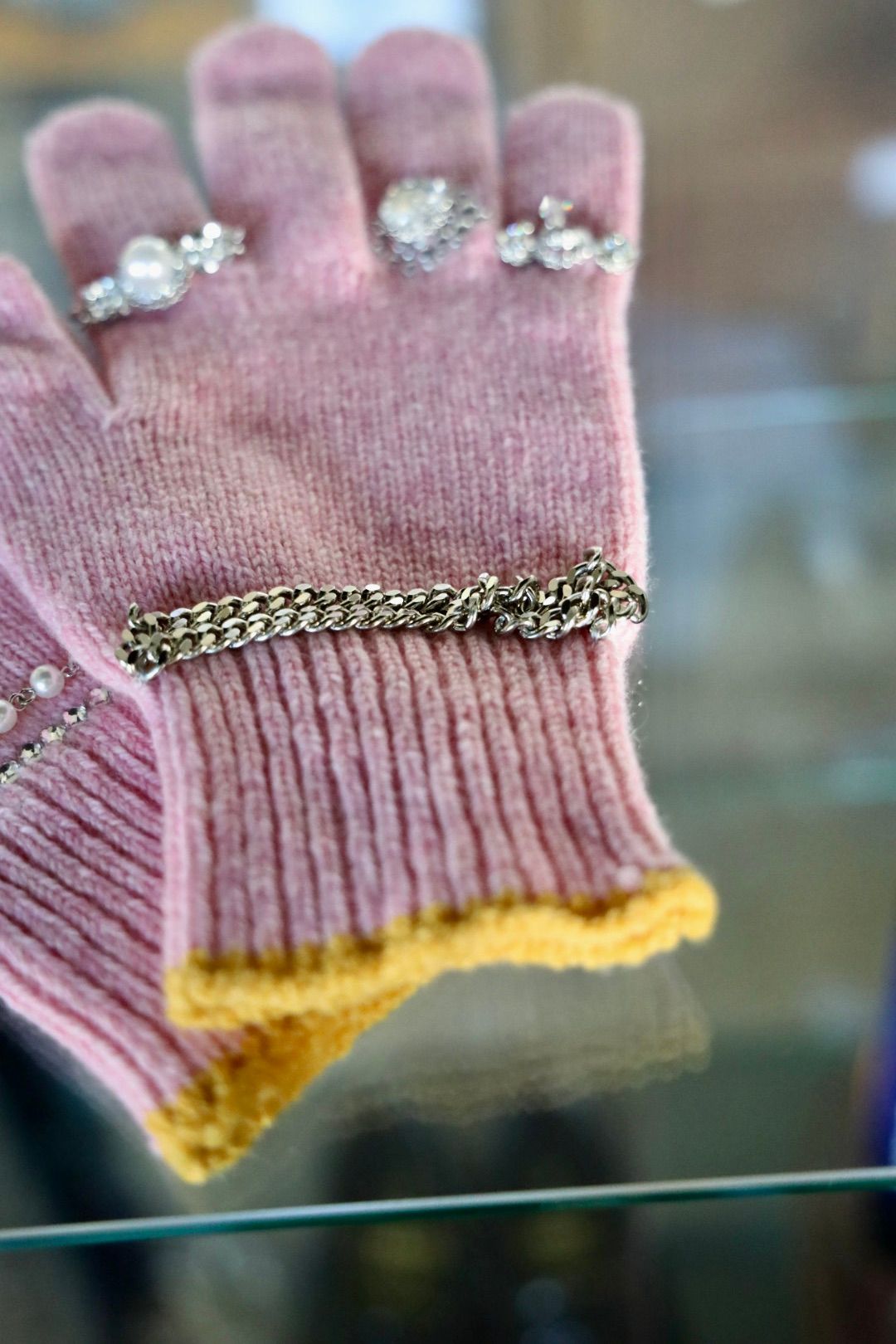 doublet ダブレット25AW KNIT GLOVES WITH RINGS (25AW88GV05) PINK★9月13日(土)発売！