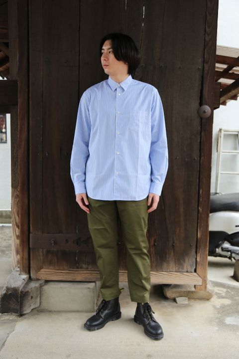Comme Des Garcons Homme HOMME刺繍ストライプシャツ(HG-B019-051) style.2021.3.12.