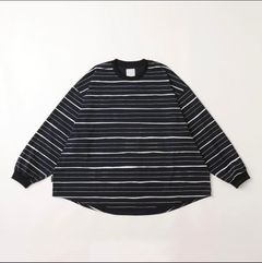 S.F.C 25FW エスエフシー SUPER BIG MIX STRIPE LS NYLON TEE (SFCFW25CS011)Navy☆10月25日(土)発売！