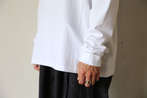 Graphpaper L/S Crew Neck Tee "WHITE" Style.2020.8.28.
