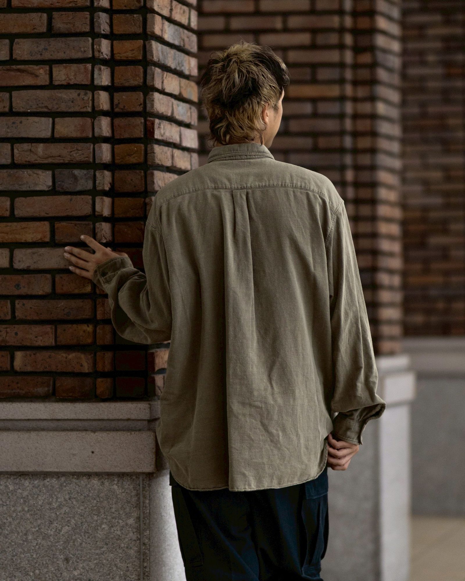 A.PRESSE Vintage Cotton Moleskin Shirt (KHAKI)6月20日(土)新作発売！