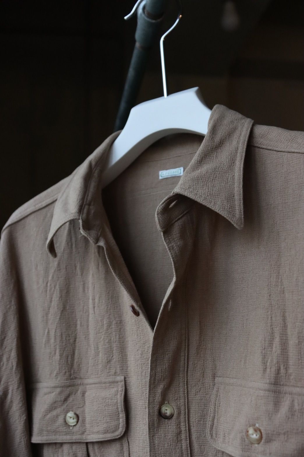 A.PRESSE アプレッセ Safari Shirts BROWN サイズ1 | annagrant.de