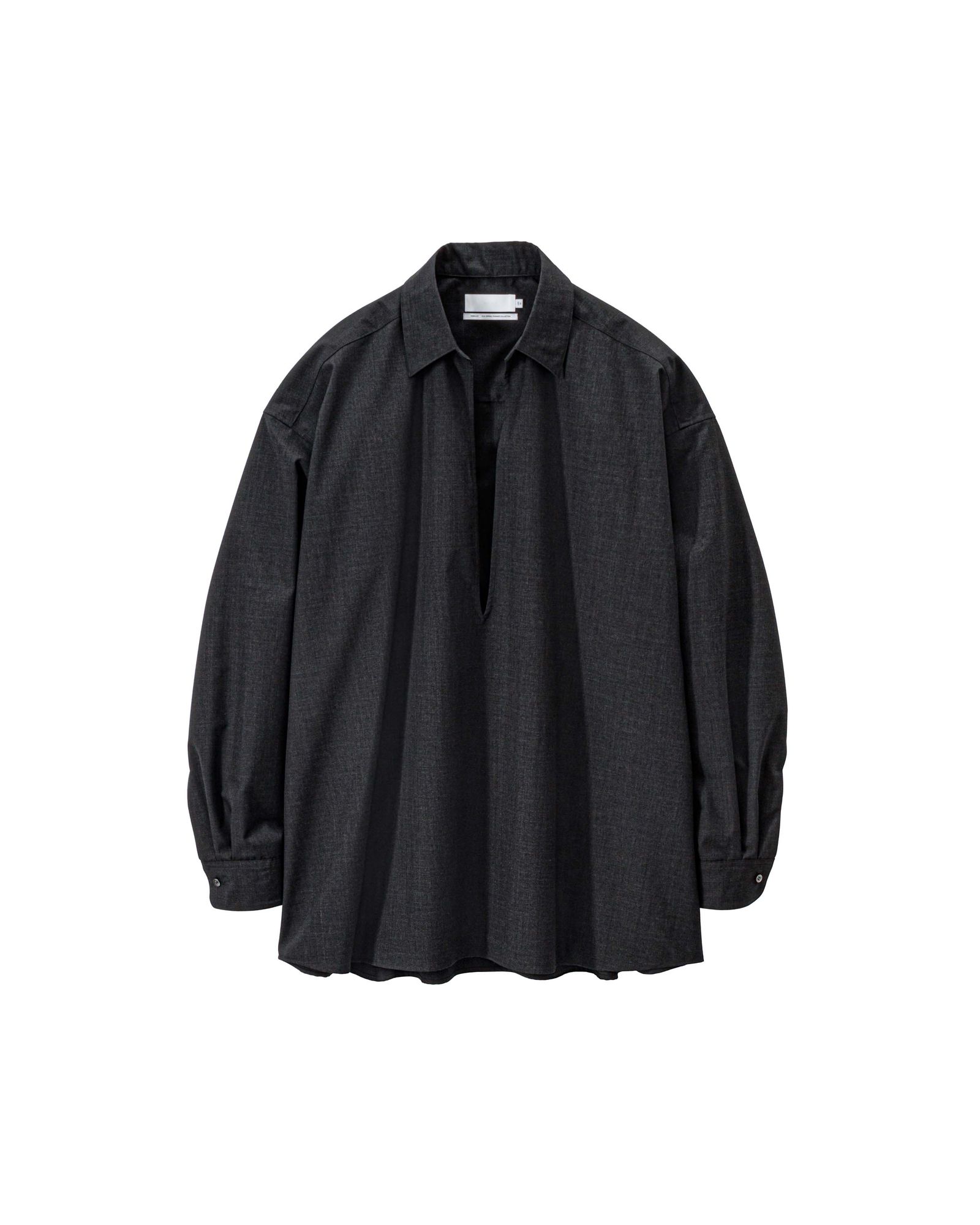 Graphpaper 26SS Fine Wool Heather L/S Skipper Shirt(GU261-50320)CHARCOAL☆2月21日(土)発売！