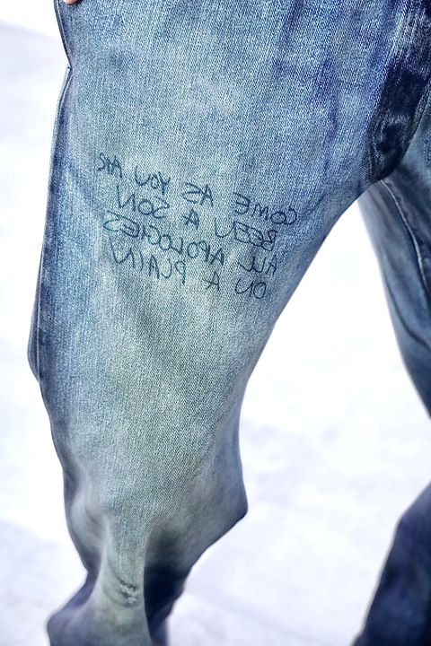 TALKING ABOUT THE ABSTRACTION PRINT FLARE PT"DENIM"スタイル20260118