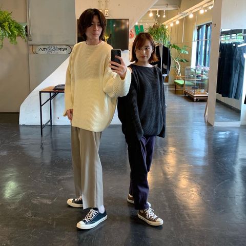 sulvam 2020AW Slit over knit style.2020.7.12.