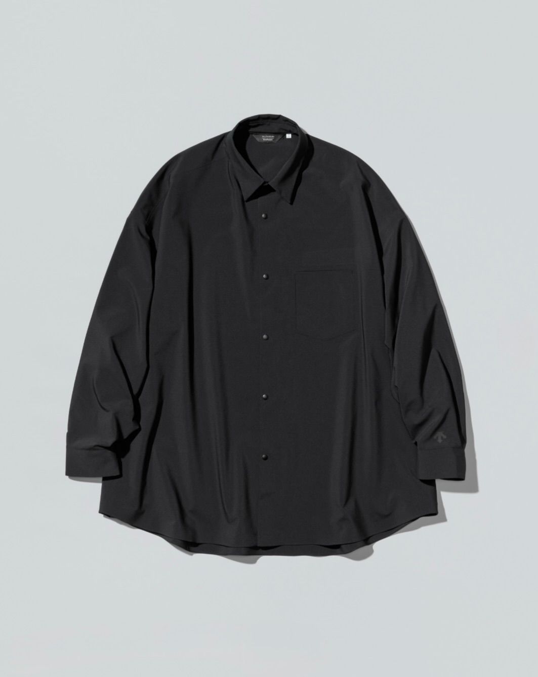 グラフペーパー DESCENTE for Graphpaper L/S Oversized Regular Collar Shirt(DU263-50001)BLACK ☆10月24日(土)発売！