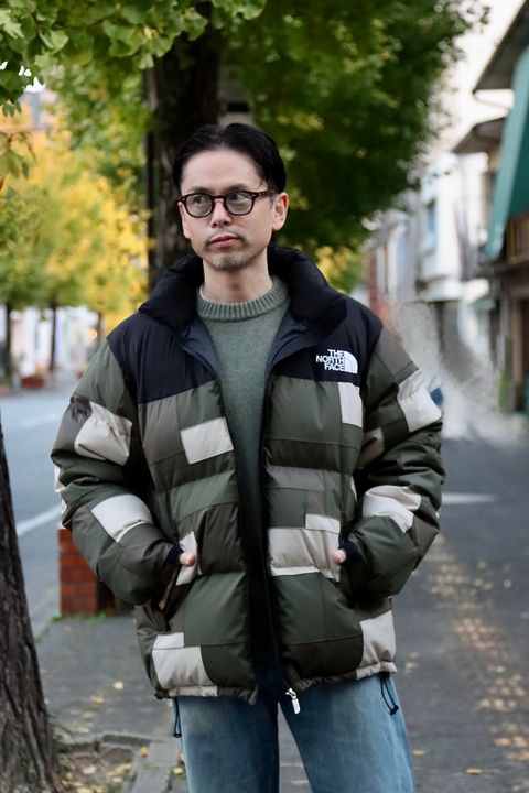 eYe JUNYA WATANABE MAN × THE NORTH FACE WネームNUPTSE JACKETスタイル
