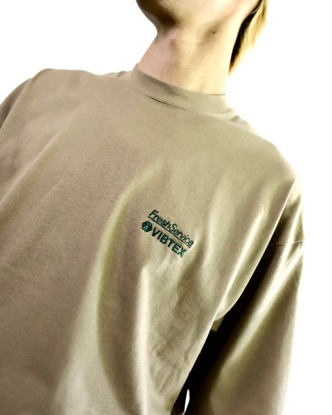 VIBTEX for FreshService 24SS  S/S CREW NECK TEE(BEIGE) style 2024.5.17