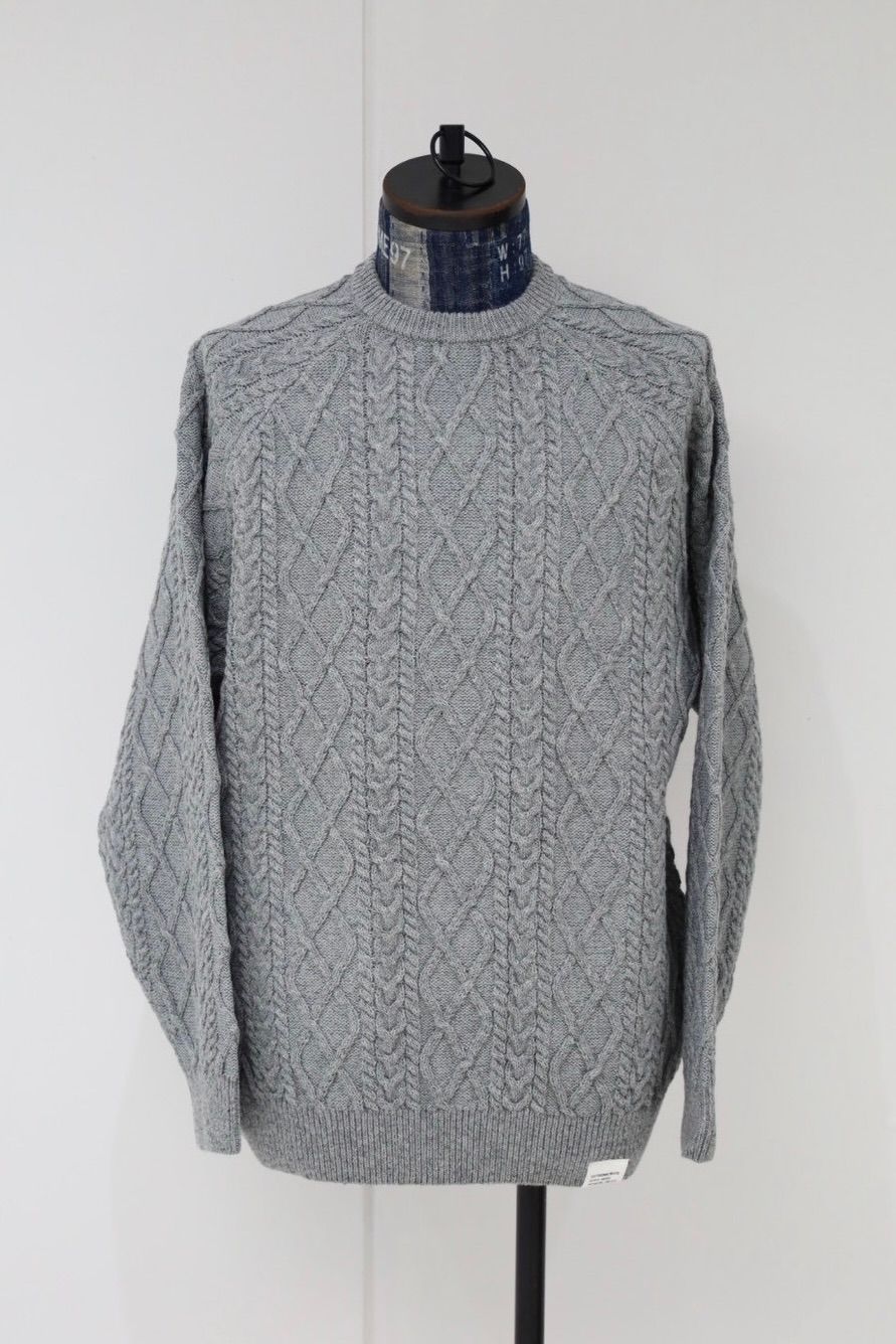 フレッシュサービス SHETLAND WOOL x SOLOTEX® TECH FISHERMAN SWEATER (FSC253-80165)H.GRAY★10月18日(土)発売！