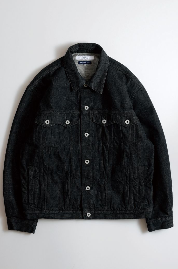 ファンダメンタル デニムジャケット THIRD THIRD JACKET RINSE(FA25JK33R-BK)BLACK