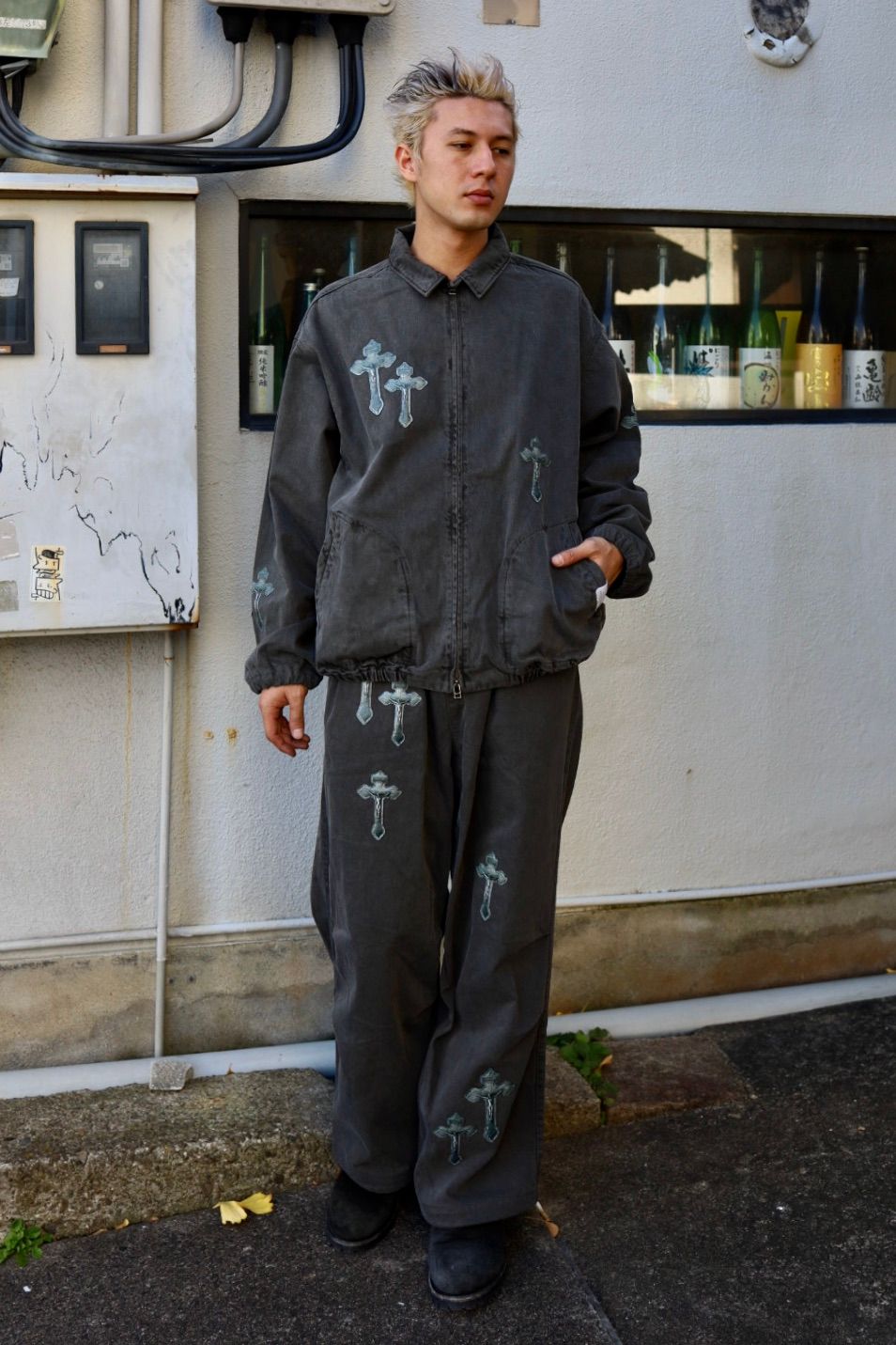 TALKING ABOUT THE ABSTRACTION CROSS JACKET MARKスタイル