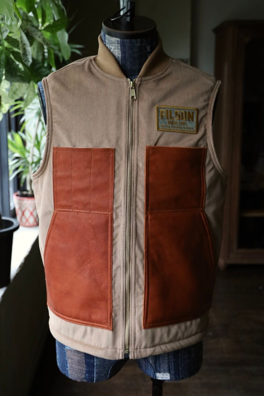 ジュンヤワタナベマン FILSON Wネーム ツイードベスト(WP-V002-051)BEIGE×BROWN×KHAKI☆9月5日(金)発売！