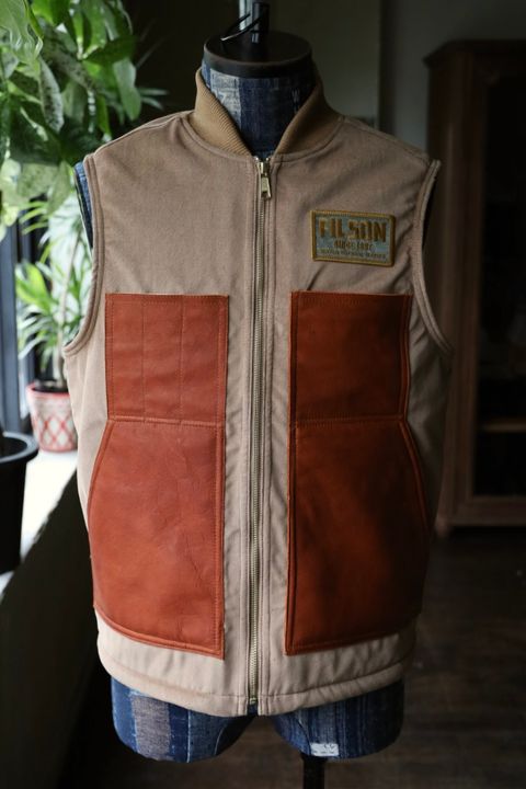 ジュンヤワタナベマン FILSON Wネーム ツイードベスト(WP-V002-051)BEIGE×BROWN×KHAKI☆9月5日(金)発売！