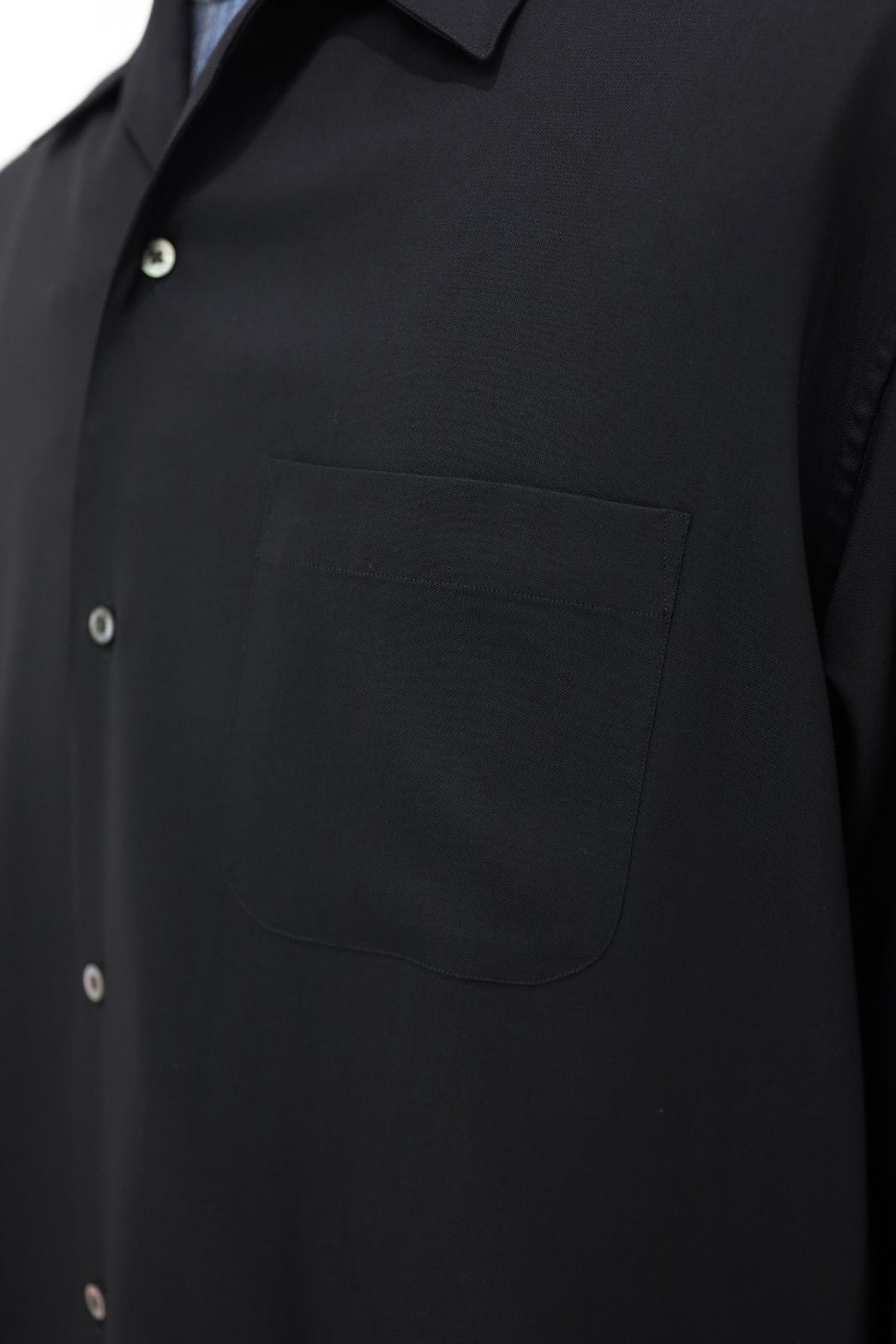 MARKAWARE 26SS ITALIAN OPEN COLLAR SHIRT(A26A06SH02C)BLACK☆新作発売！