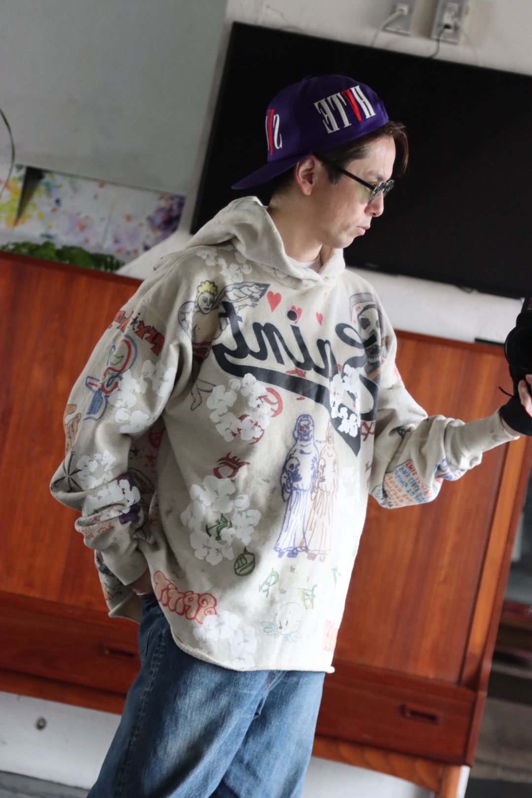 ©SAINT M×××××× HOODIE GRAFFITT.XL style.