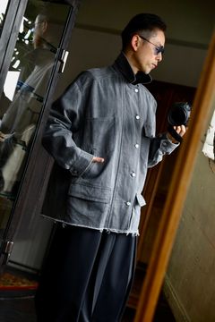 YOKE COTTON CUT-OFF COVERALL JACKET(GRAY)3月15日(土)新作発売！
