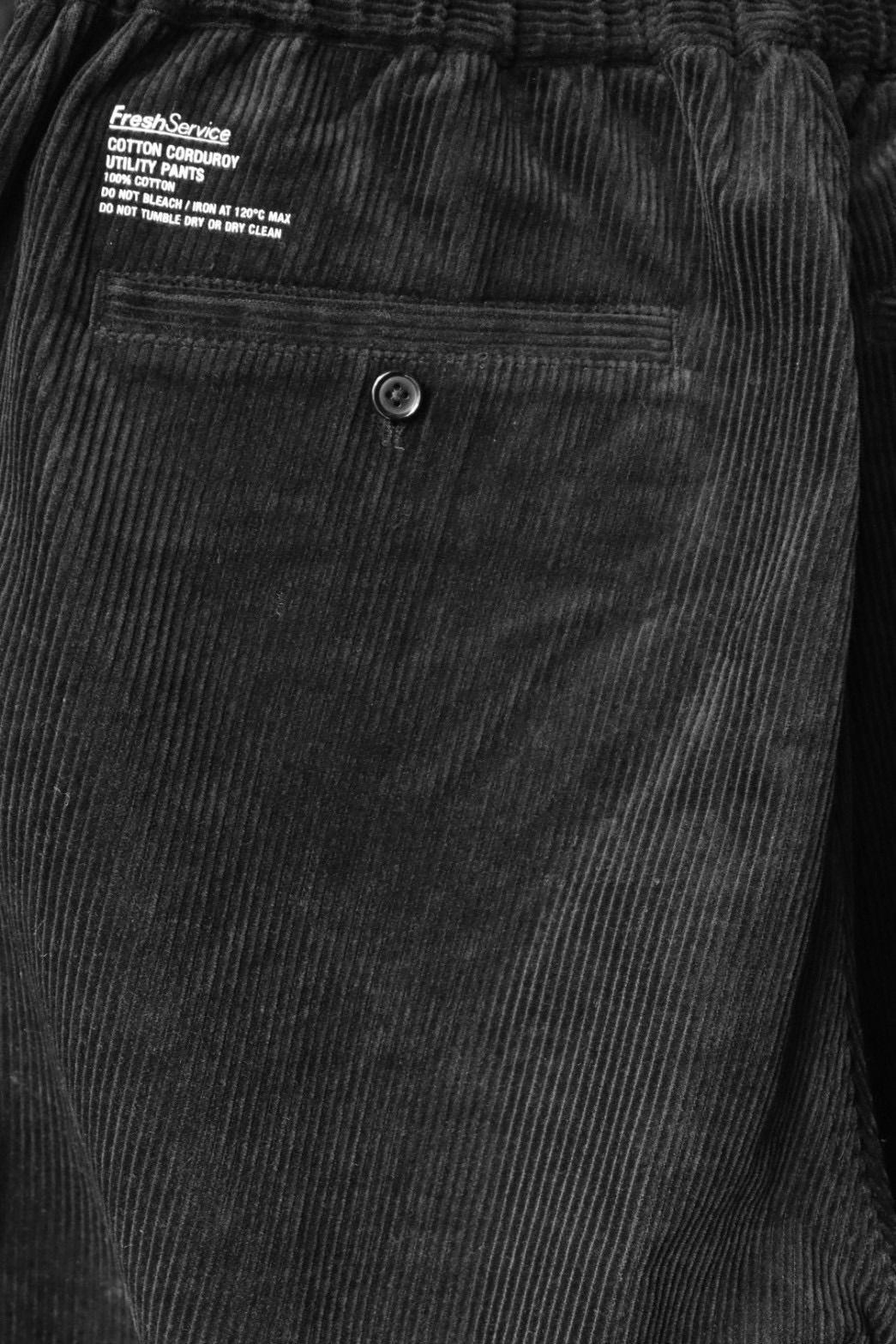 フレッシュサービス COTTON CORDUROY UTILITY PANTS (FSC253-40125)BLACK