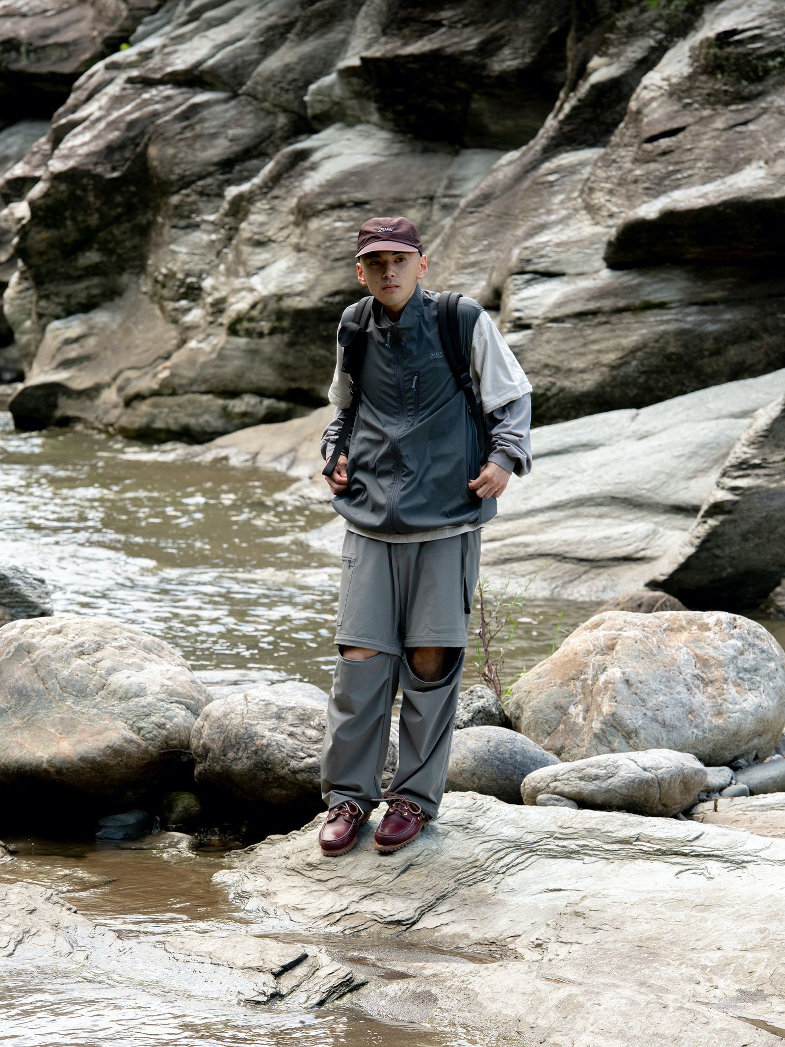 セダンオールパーパス SS25 Tech Logo Camp Cap(SD25S-CP01)Dark Brown☆4月19日(土)発売