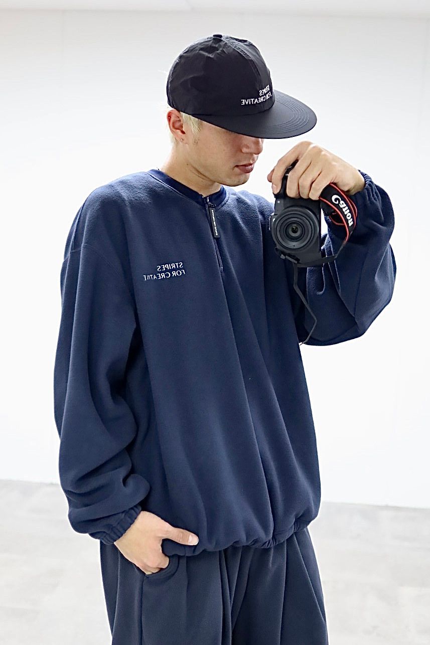 S.F.C 25FW SPOT エスエフシー FLEECE BASEBALL HALF ZIP JACKET(SFCFW25J01SP)Navy☆12月20日(土)発売！