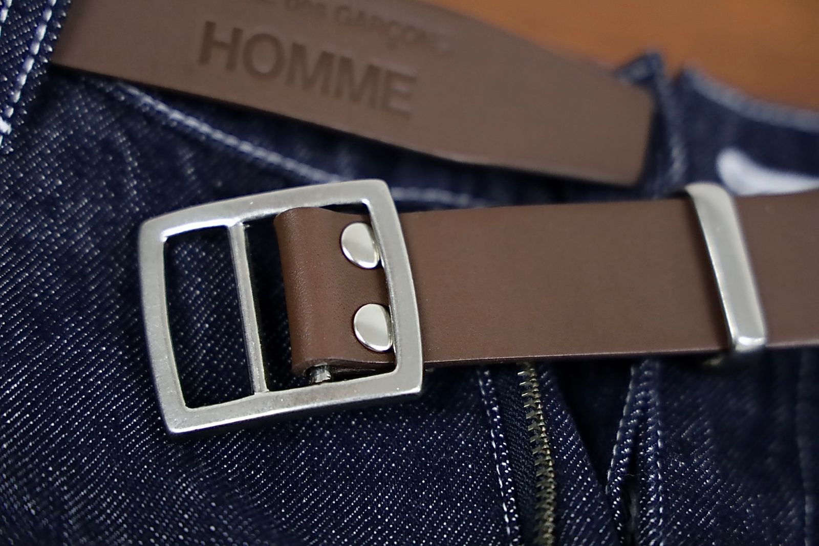 コムデギャルソンオム26FW ステアオイルスムースホールレスベルト(HR-K301-051-2)BROWN☆8月7日(金)発売！