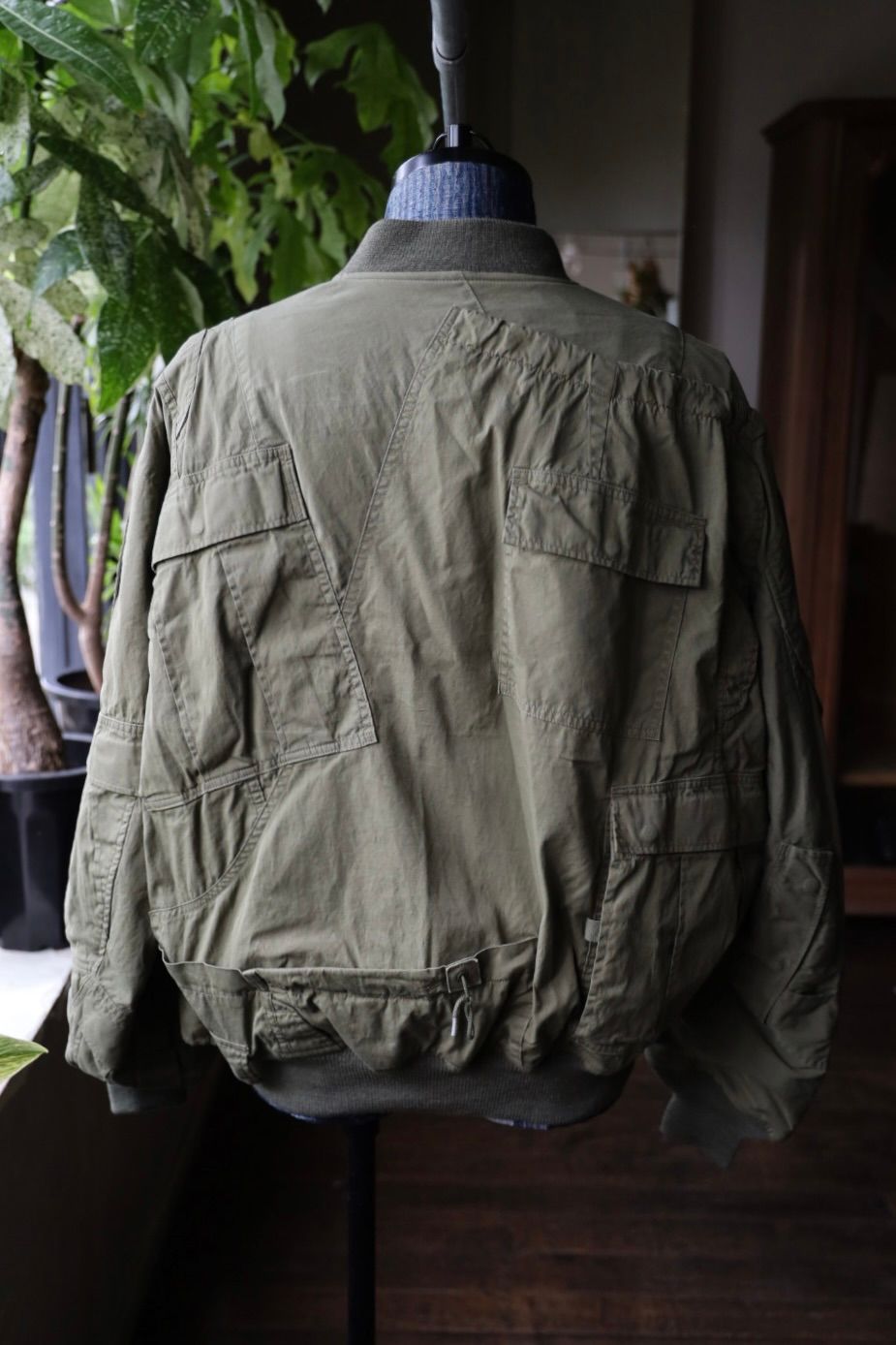 アイジュンヤワタナベマン x Needles Wネーム 綿ナイロンMA-1ジャケット(WP-J902-100)KHAKI