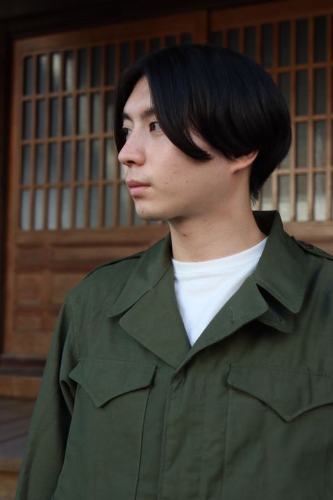 CIOTAスビンコットンムラ糸バックサテンM43フィールドジャケットKHAKI style.2021.8.30.