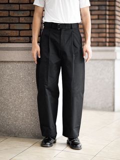 グラフペーパー Dry Westpoint Barrel-Fit Belted Pants(GM263-40381)BLACK☆8月29日(土)発売！