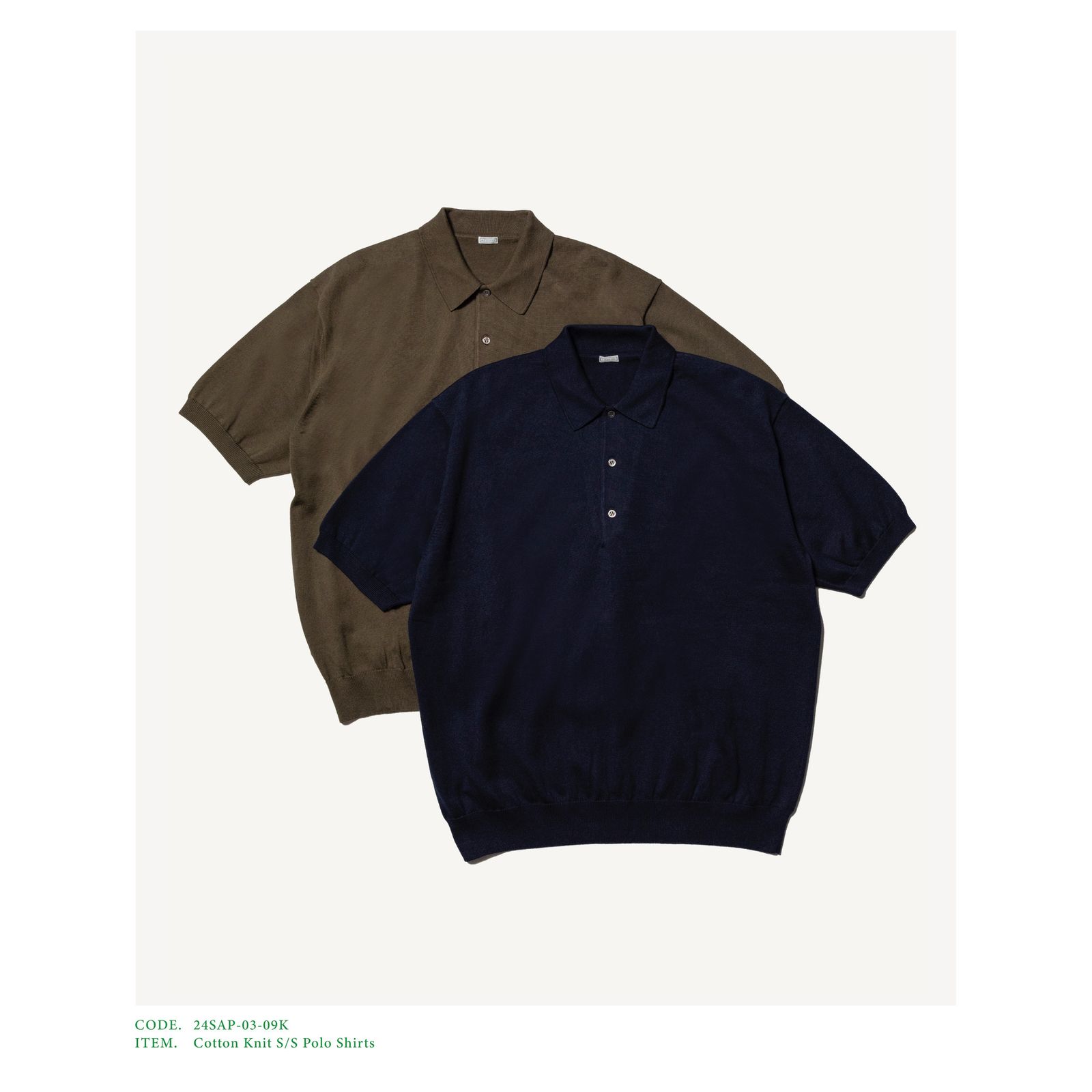 A.PRESSE - アプレッセ24SS Cotton Knit S/S Polo Shirts (24SAP-03-09K)NAVY☆4月13日(土)発売！  | mark