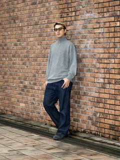FreshService THERMAL JERSEY HARF ZIP KNIT MARK Style