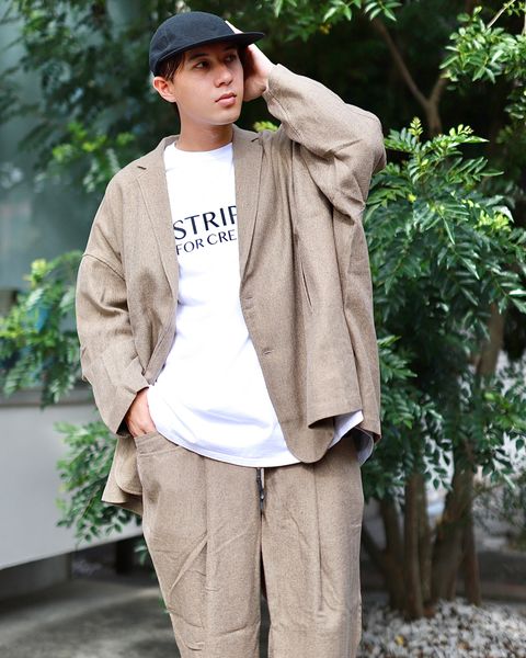 S.F.C FW23 新作 TAILORED SHIRT JACKET"BLACK"スタイル