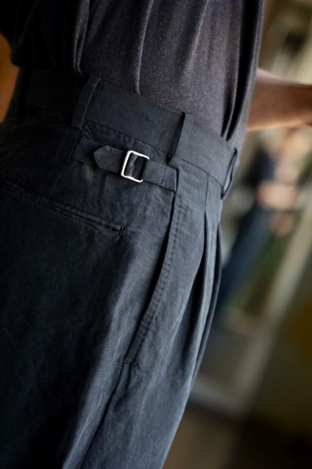 アプレッセ 25SS Silk Linen Trousers(25SAP-04-21H)BLACK