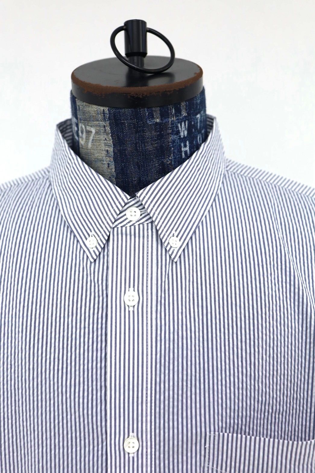 フレッシュサービス SEERSUCKER S/S B.D SHIRT (FSC261-50228)WHITExNAVY★2月14日(土)発売