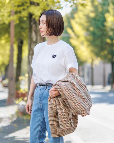 PLAY COMME des GARCONS  ワンポイントTシャツ style.2024.11.10