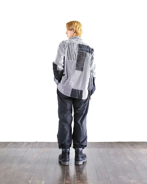 UNYA WATANABE 新作24SS パッチワークストライプシャツ スタイル 2024.2.5