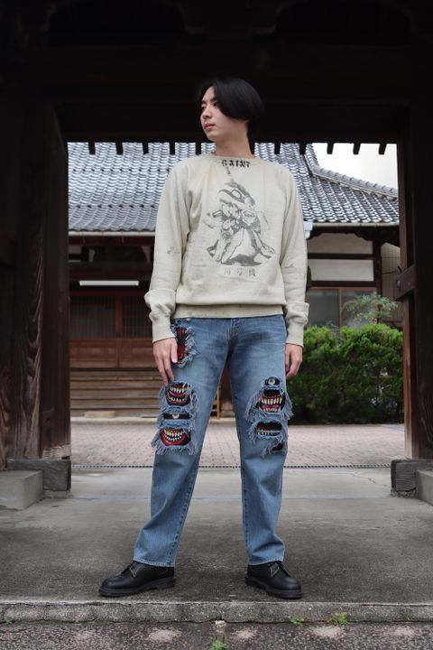 ©SAINT M×××××× エヴァンゲリオンラグランスウェット style.2021.10.24.