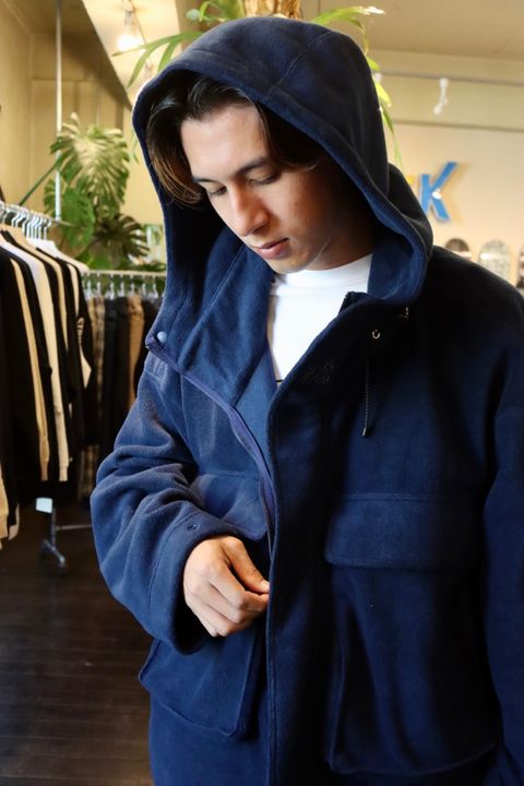 S.F.C 新作FLEECE HOODIE JACKET"NAVY"スタイル