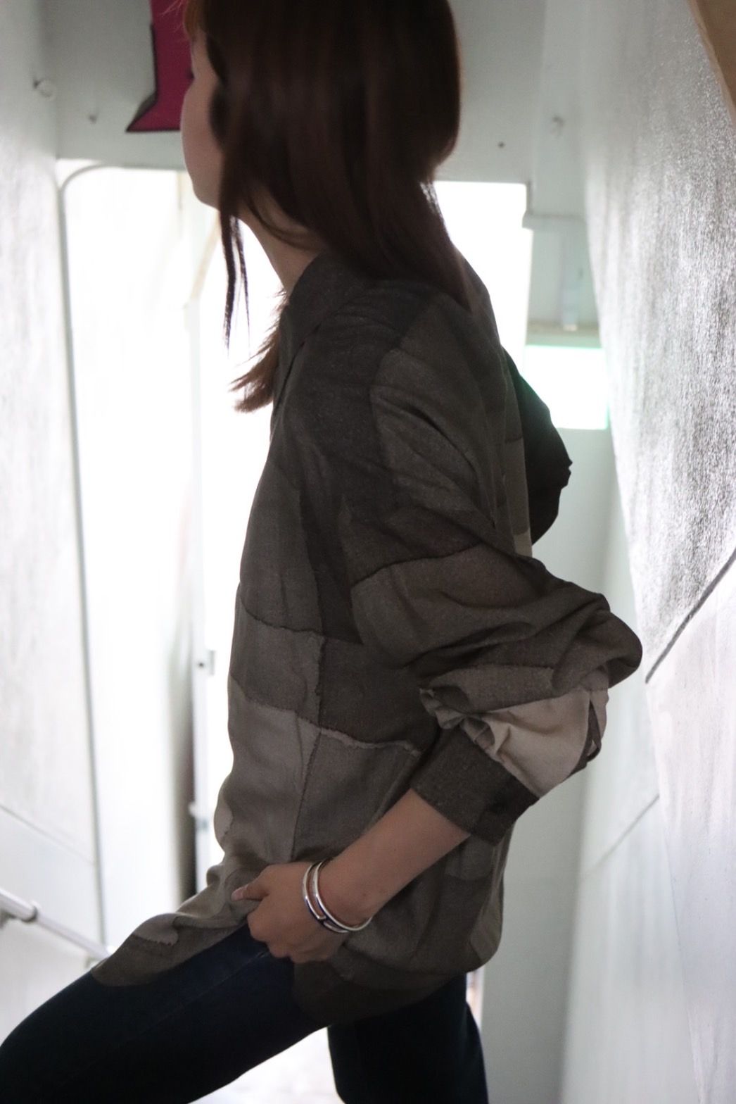 ヨーク23AW PRINTED REGULAR COLLAR SHIRT (YK23FW0558SH) CHARCOAL★7月8日(土)発売！