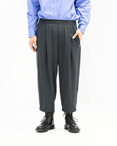 グラフペーパー 26SS Fulled Wool Twill Wide Easy Pants(GM261-40342)CHARCOAL☆2月7日(土)発売！
