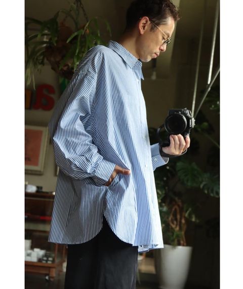 FreshService CORPORATE STRIPE REGULAR COLLAR SHIRTスタイル