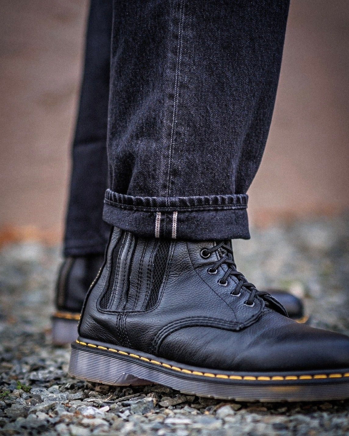 グラフペーパー Selvage Denim Five Pocket Tapered Pants(DARK