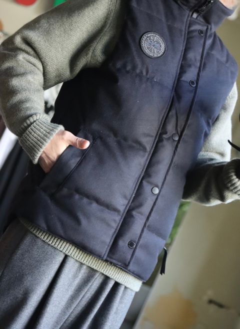 CANADA GOOSE カナダグース22AW GARSON VEST WOOL BLACK LABELスタイル.2022.10.26.