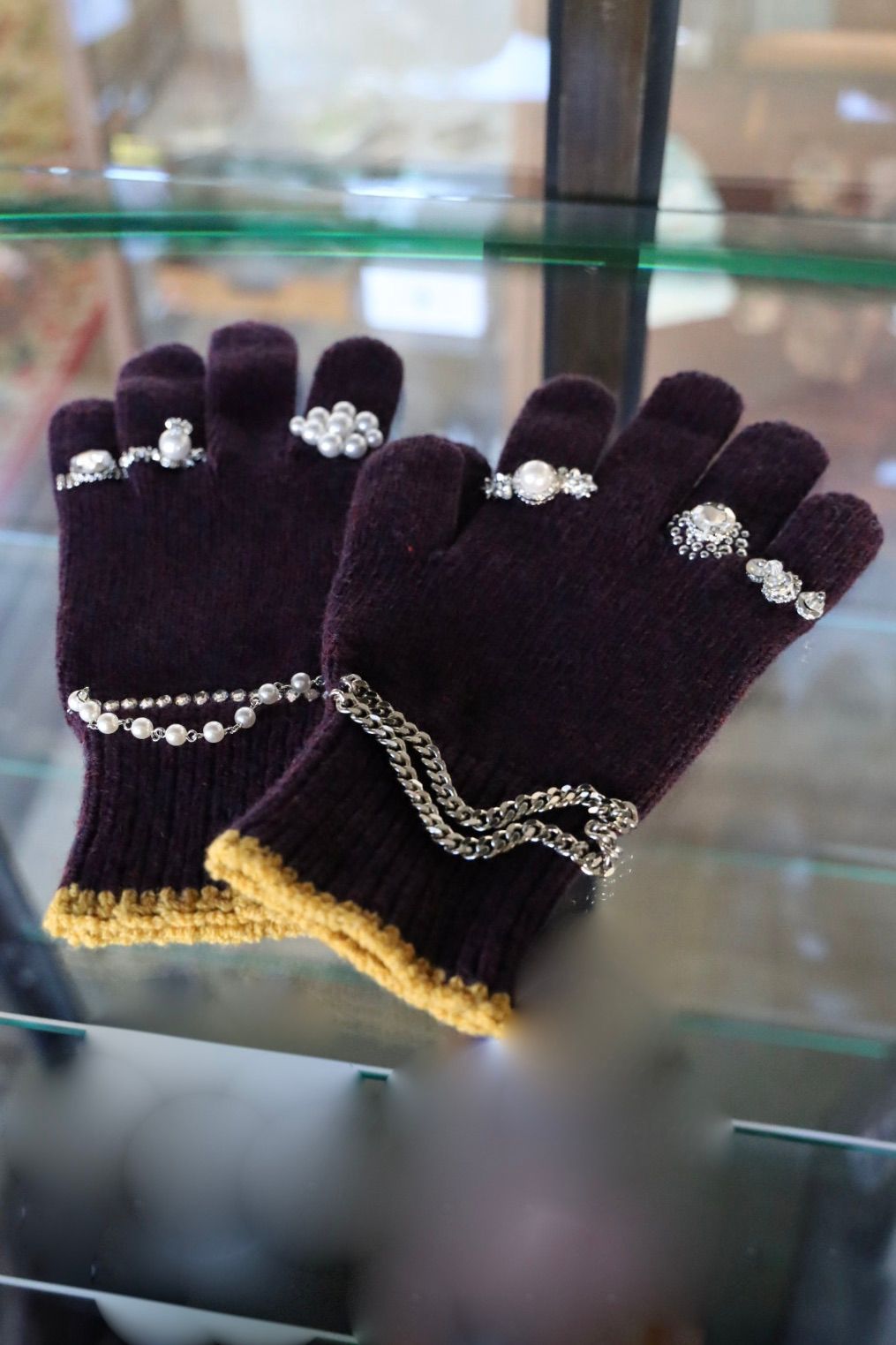 doublet ダブレット 25AW KNIT GLOVES WITH RINGS (25AW88GV05) PURPLE★9月13日(土)発売！