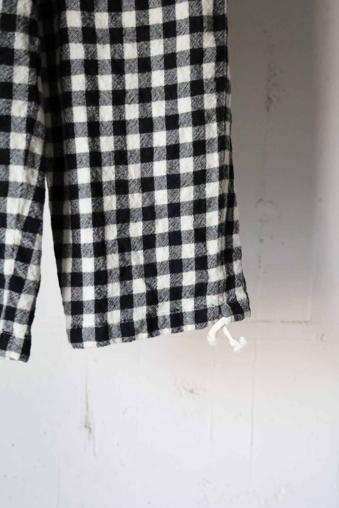 tao 26FW ウールギンガムチェック先染 製品縮絨パンツ(TR-P005-051-1)BLACK×WHITE☆10月2日(金)発売！